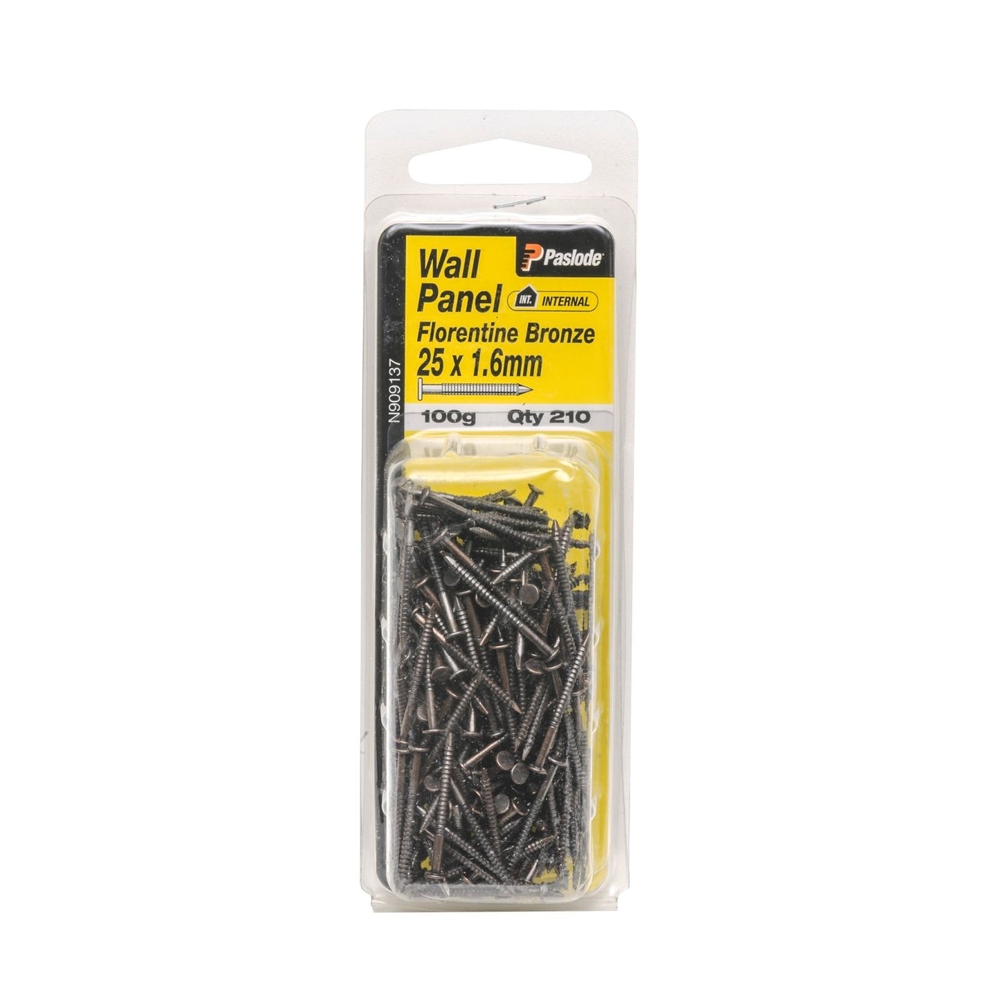 Paslode Wallpanel Nails - 25 x 1.6mm - Florentine Bronze - 210 Pack
