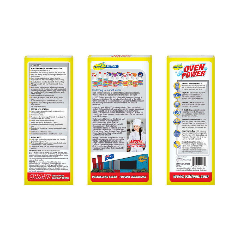 Ozkleen Oven Power eaner Kit - 1 pack