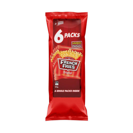 French Fries Potato Chips Multipack Lunch Box School Snacks Gluten Free 6 Pack - 111g
