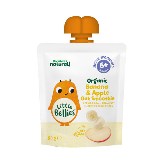 Little Bellies Organic Banana & Apple Oat Smoothie 6+ Months - 90g