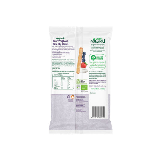 Little Bellies Organic Berry Yoghurt Pick Up Sticks 10+ Months - 16g