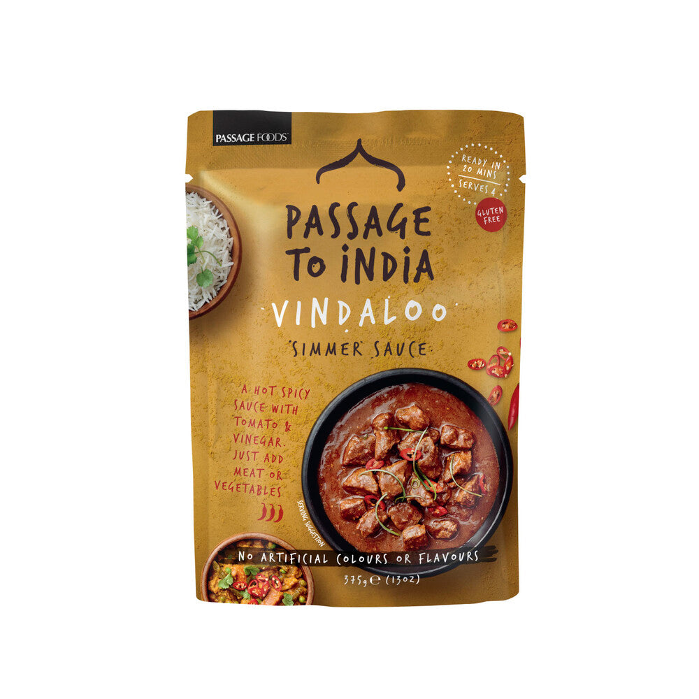 Passage Foods Passage to India Vindaloo Simmer Sauce Pouch - 375g