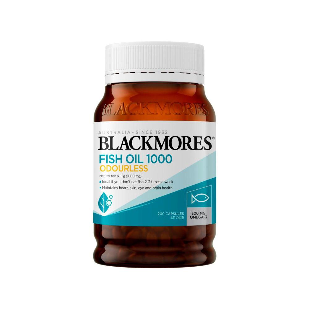 Blackmores Odourless Fish Oil Omega-3 Capsules - 200 pack