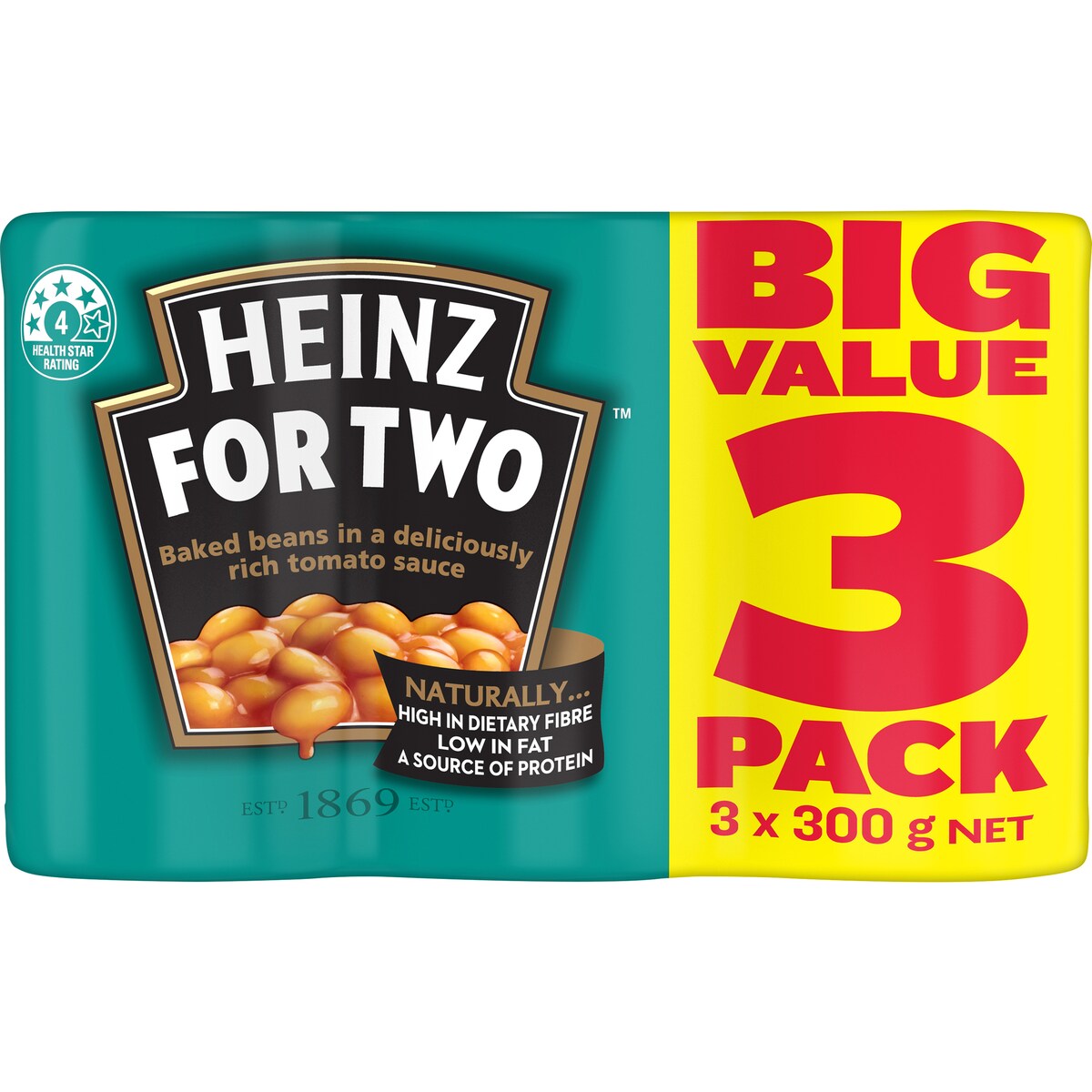 Heinz Beanz Baked Beans In Tomato Sauce Multipack 300g X3 Pack