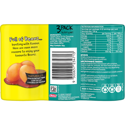 Heinz Baked Beans In Tomato Sauce Canned 300g X 3 Pack