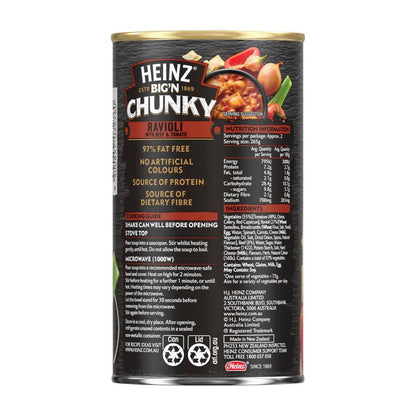 Heinz Big'n Chunky Soup Ravioli With Beef & Tomato - 535g