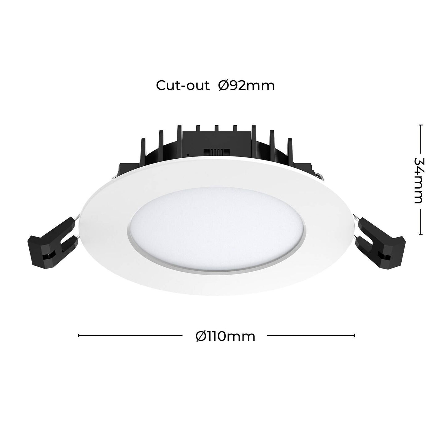 Arlec Dimmable LED Downlight - 9W - 92mm - Tri-Colour - IP65