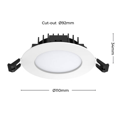 Arlec Dimmable LED Downlight - 9W - 92mm - Tri-Colour - IP65