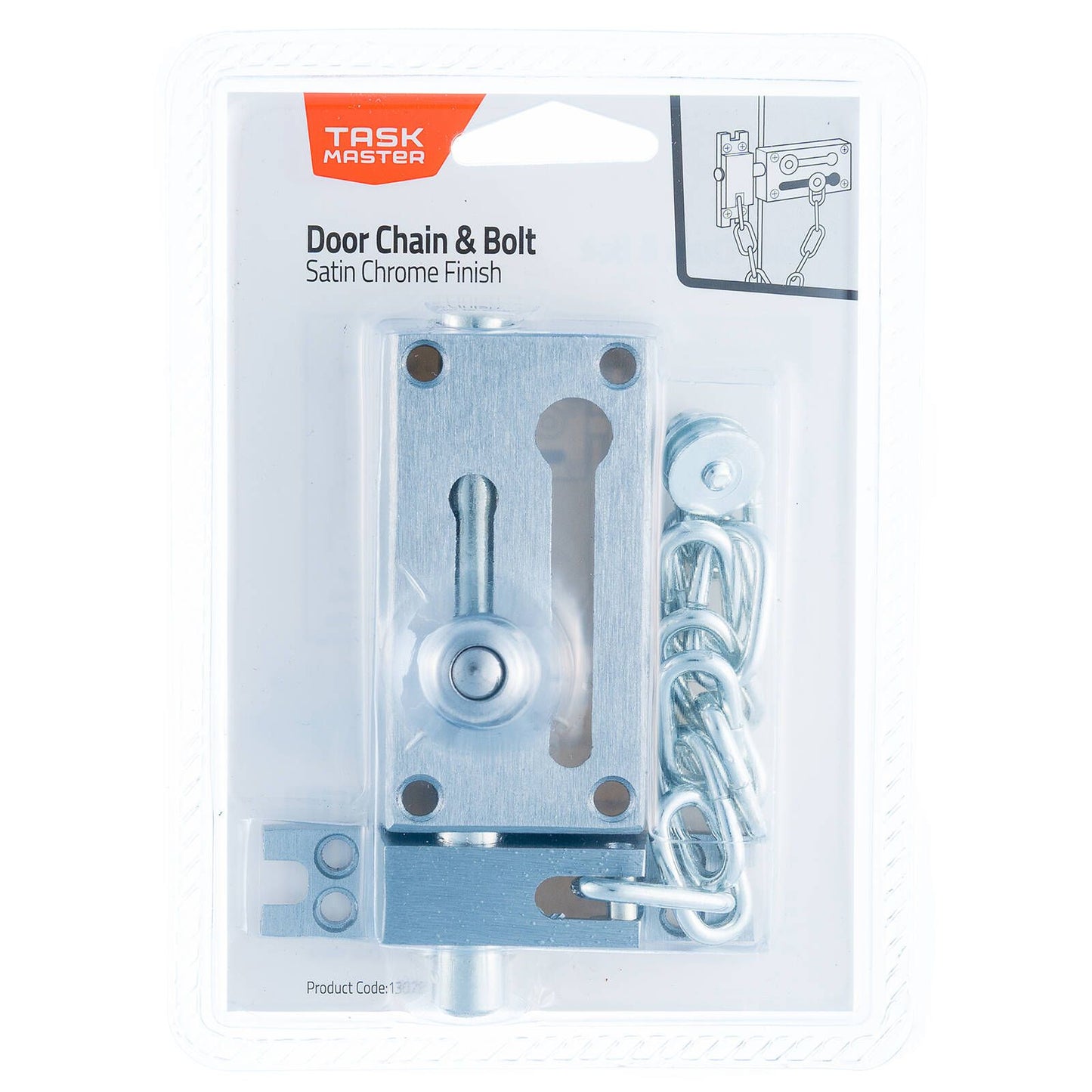 Taskmaster Door Chain Bolt - 52mm - Satin Chrome