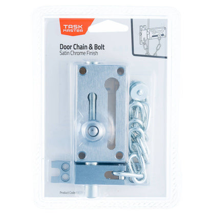 Taskmaster Door Chain Bolt - 52mm - Satin Chrome