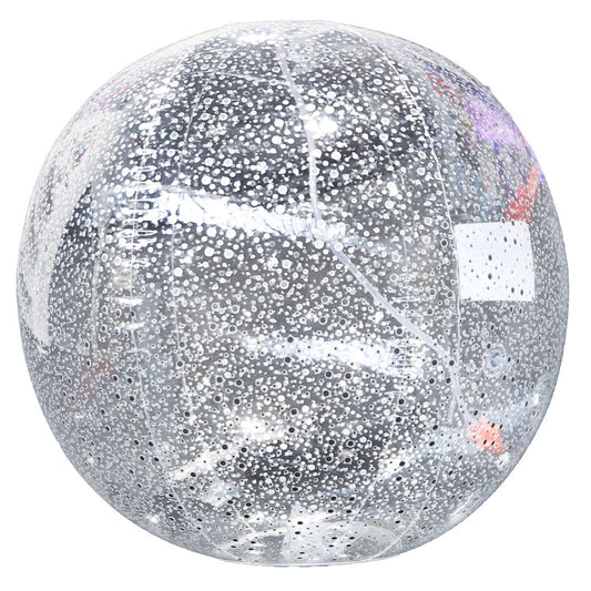 Summer Club Silver Sparkle Beach Ball with Sprinkler - 90cm