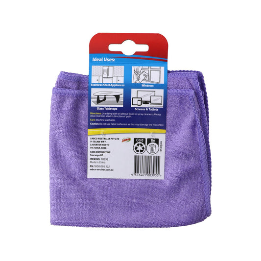 Mr Clean Glass & Stainless Steel Microfibre Cloths - 30 x 30 cm - 3 Pack