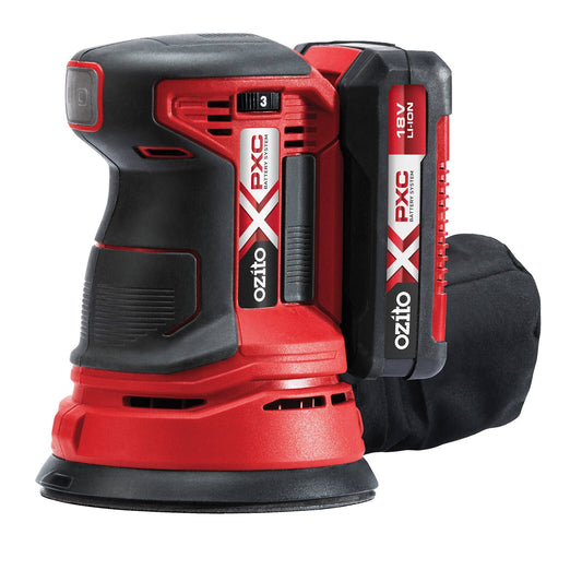 Ozito PXC 18V Random Orbital Sander Kit - 2.0Ah Battery