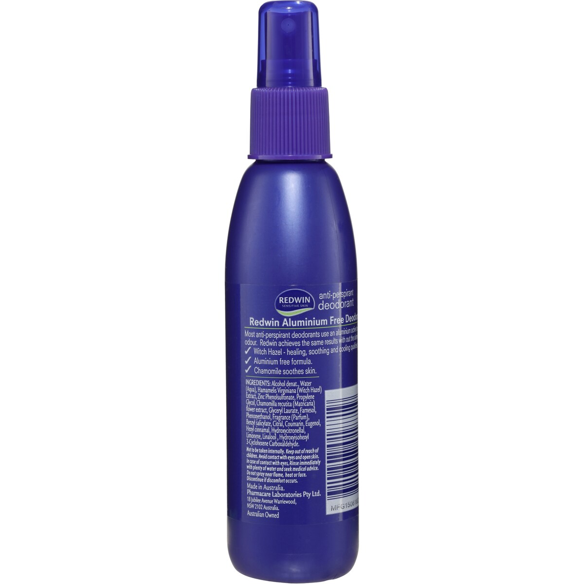 Redwin Anti-perspirant Deodorant Aerosol Aluminium Free Sport 150ml