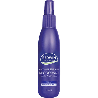 Redwin Anti-perspirant Deodorant Aerosol Aluminium Free Sport 150ml
