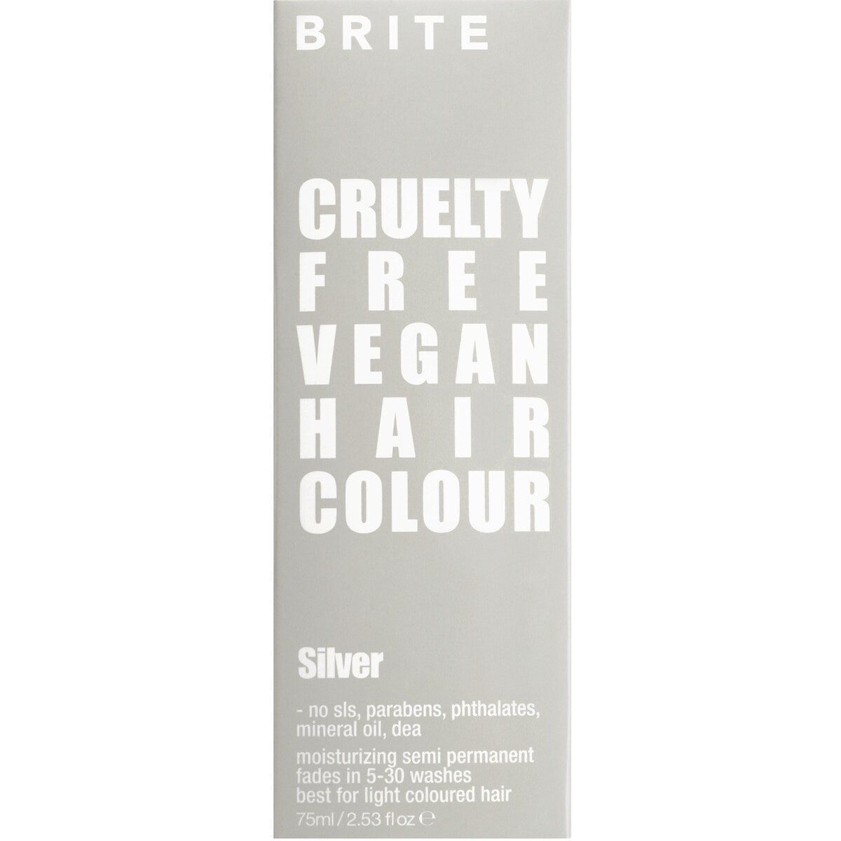 Brite Cruelty Free Vegan Hair Colour Silver Each
