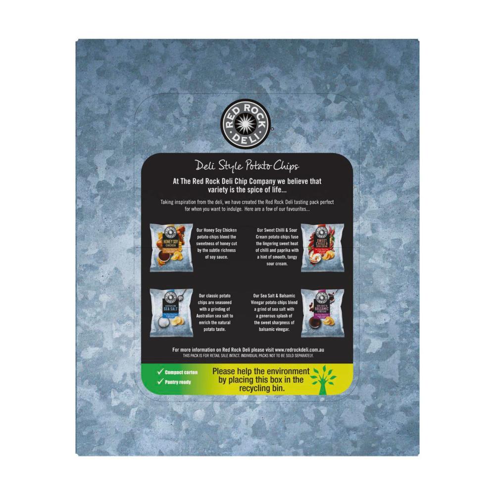 Red Rock Deli Potato Chips Lunchbox Snacks Multipack Assorted 10 Pack - 280g