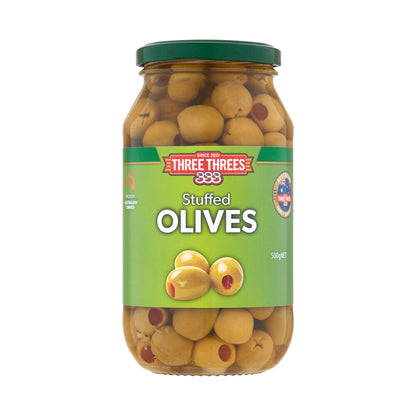 Three Threes Stuffed Olives - 500g