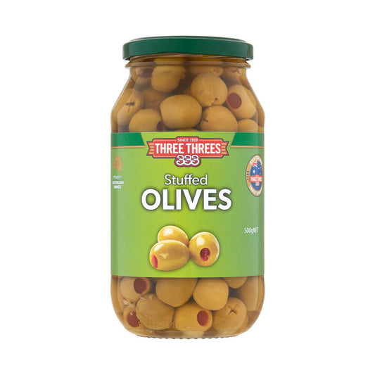 Three Threes Stuffed Olives - 500g