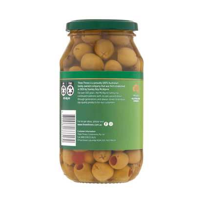 Three Threes Stuffed Olives - 500g