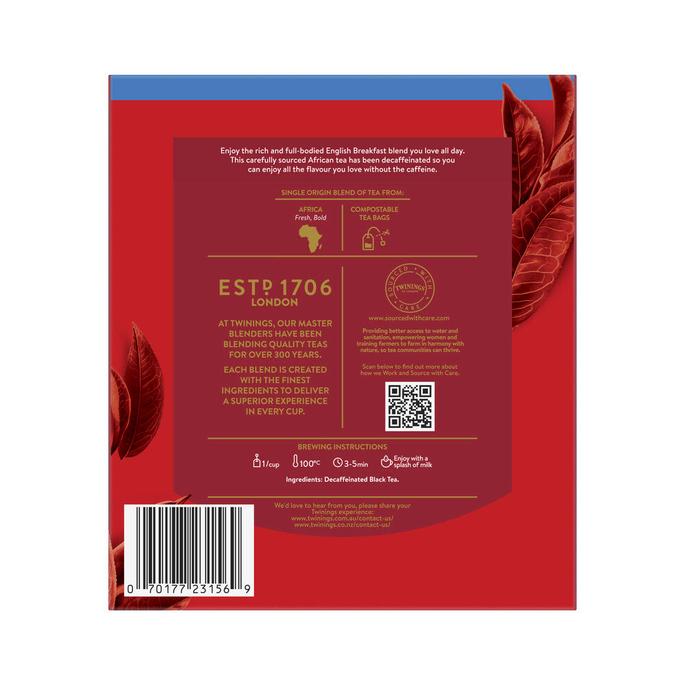 Twinings English Breakfast Decaf Tea Bags - 80 pack