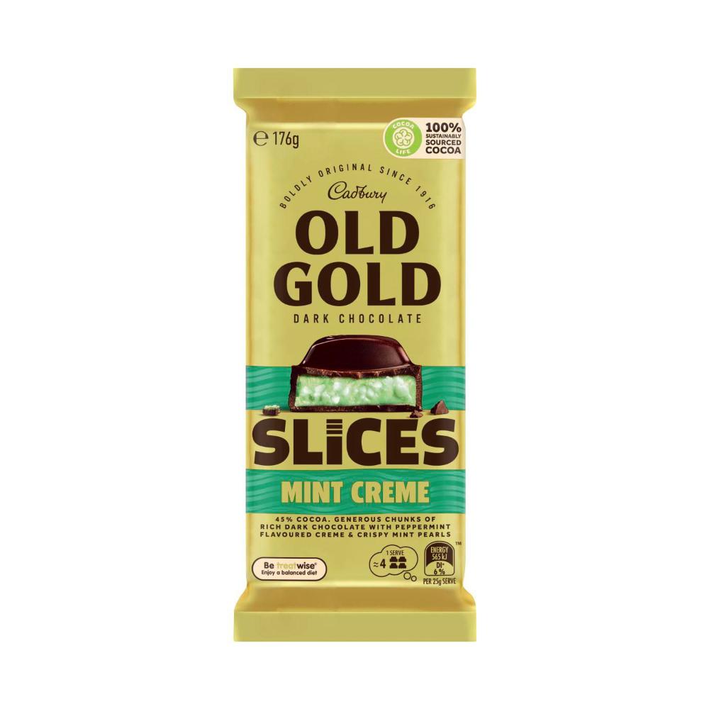Cadbury Old Gold Slices Mint Creme Dark Chocolate Block - 170g