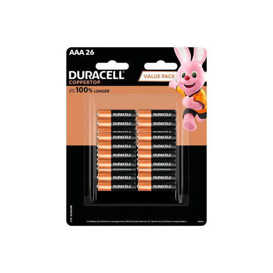 Duracell Coppertop AAA Alkaline Batteries - 26 Pack