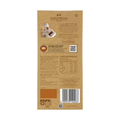 Lindt Classic Vegan Salted Caramel Chocolate Block - 100g