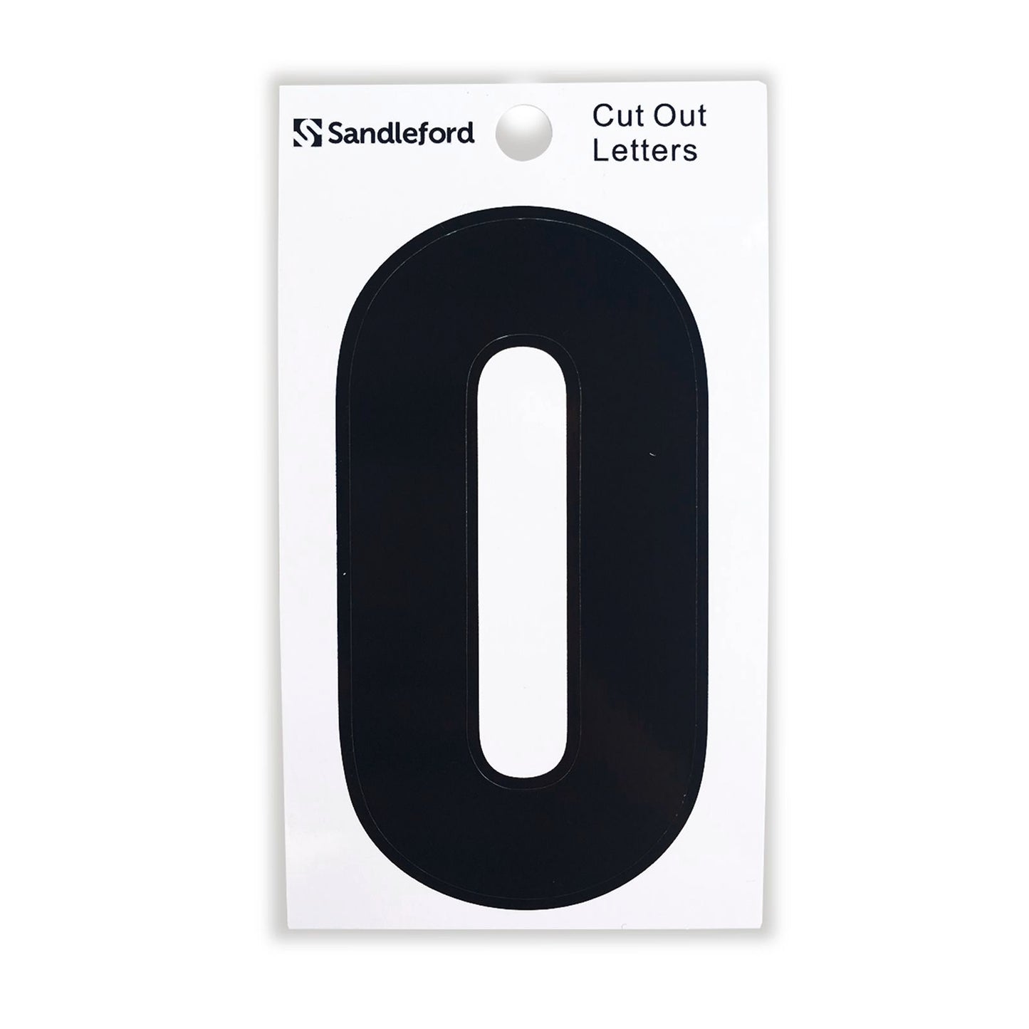 Sandleford Black Cut Out Self Adhesive House Letter O - 85mm