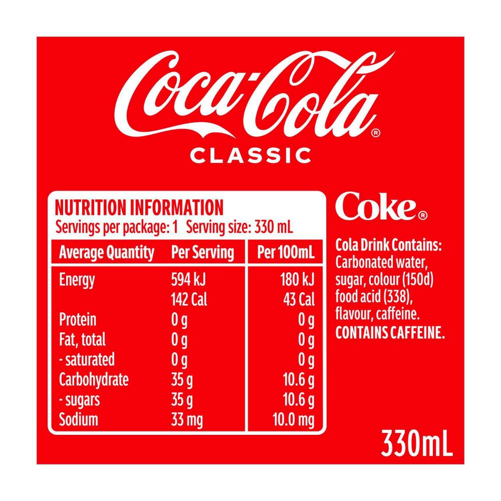 Coca-Cola assic Soft Drink Glass Bottle - 330mL