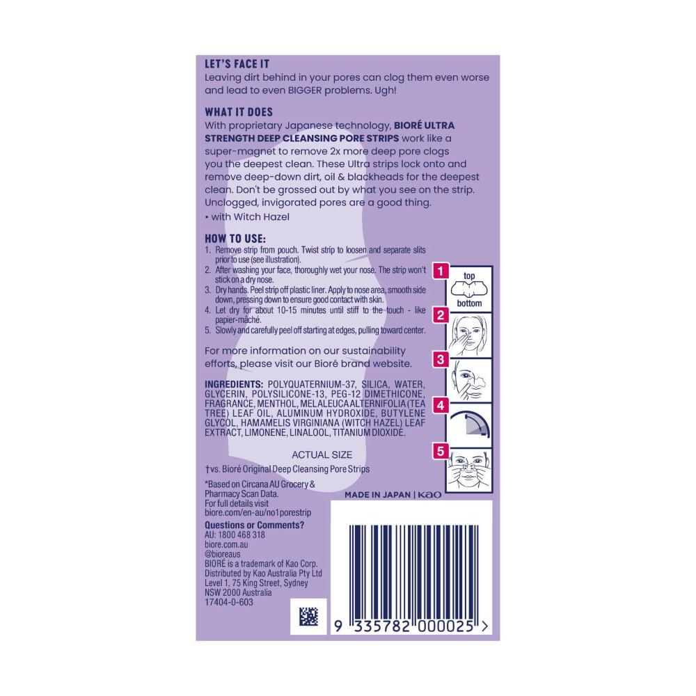 Biore Ultra Nose Strips - 6 pack