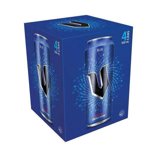 V Energy Drink Blue 4x500ml - 4 pack