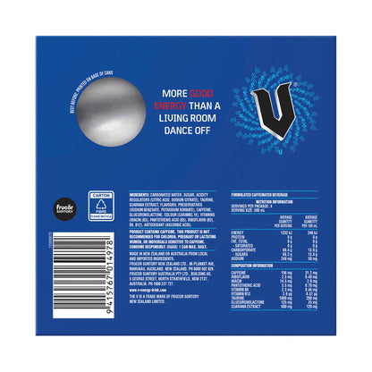 V Energy Drink Blue 4x500ml - 4 pack