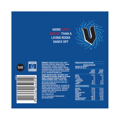 V Energy Drink Blue 4x500ml - 4 pack