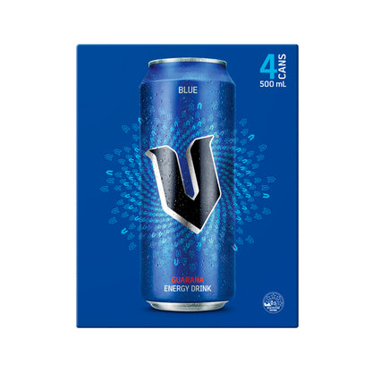 V Energy Drink Blue 4x500ml - 4 pack