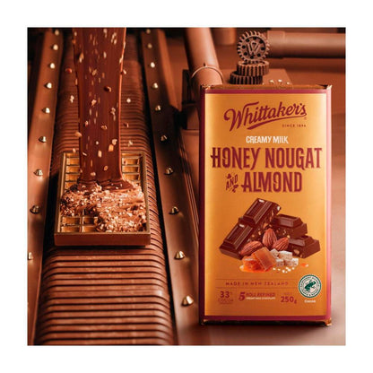 Whittaker's Block Chocolate Honey Nougat & Almond - 250g