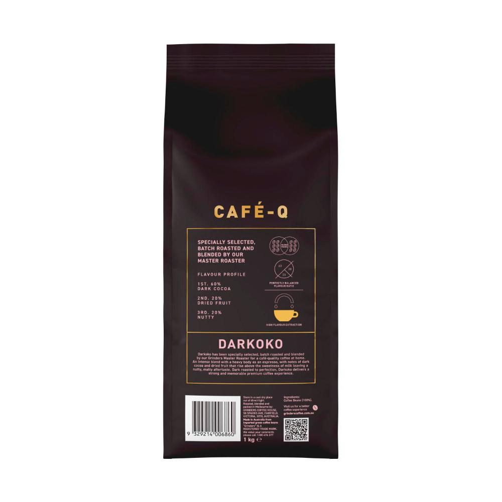 Grinders Cafe - Q Darkoko Coffee Beans - 1kg
