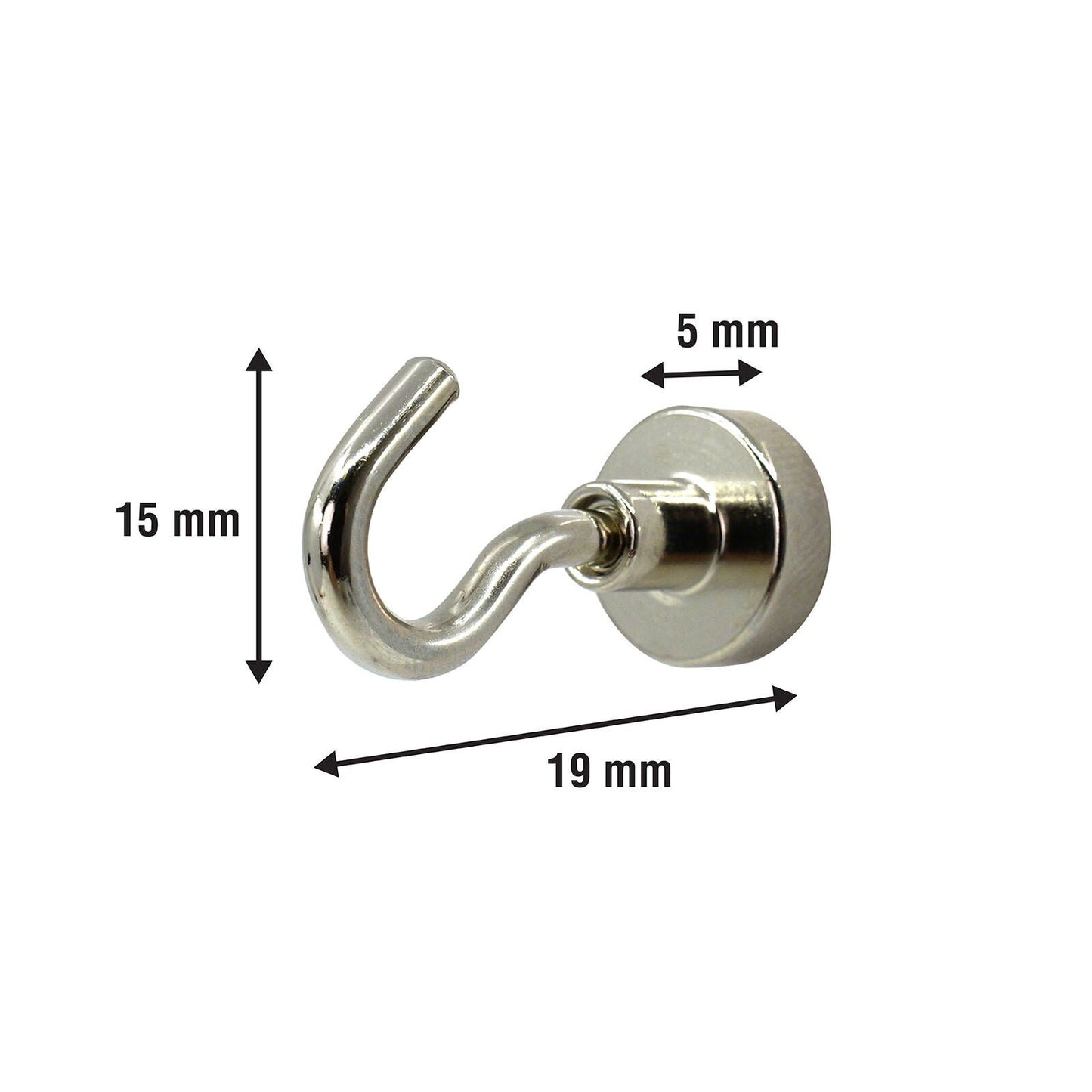 Everhang Silver Magnetic Hook - 35mm - 10 Pack