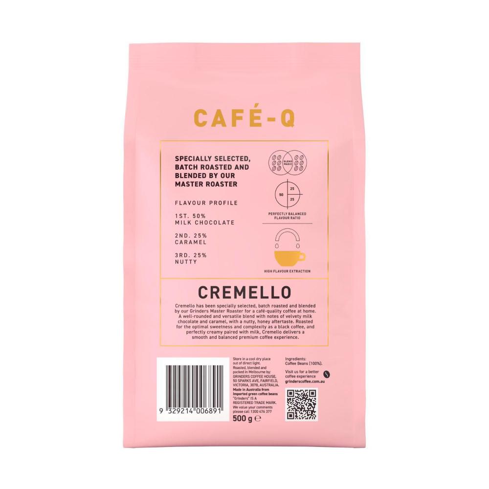 Grinders Cafe - Q Cremello Coffee Beans - 500g