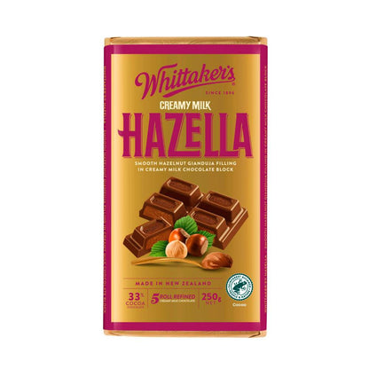 Whittaker's Chocolate Creamy Hazella Milk Chocolate Block - 250g