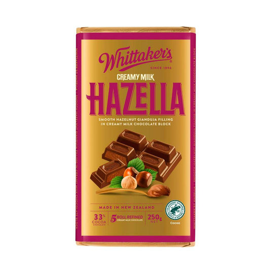 Whittaker's Chocolate Creamy Hazella Milk Chocolate Block - 250g