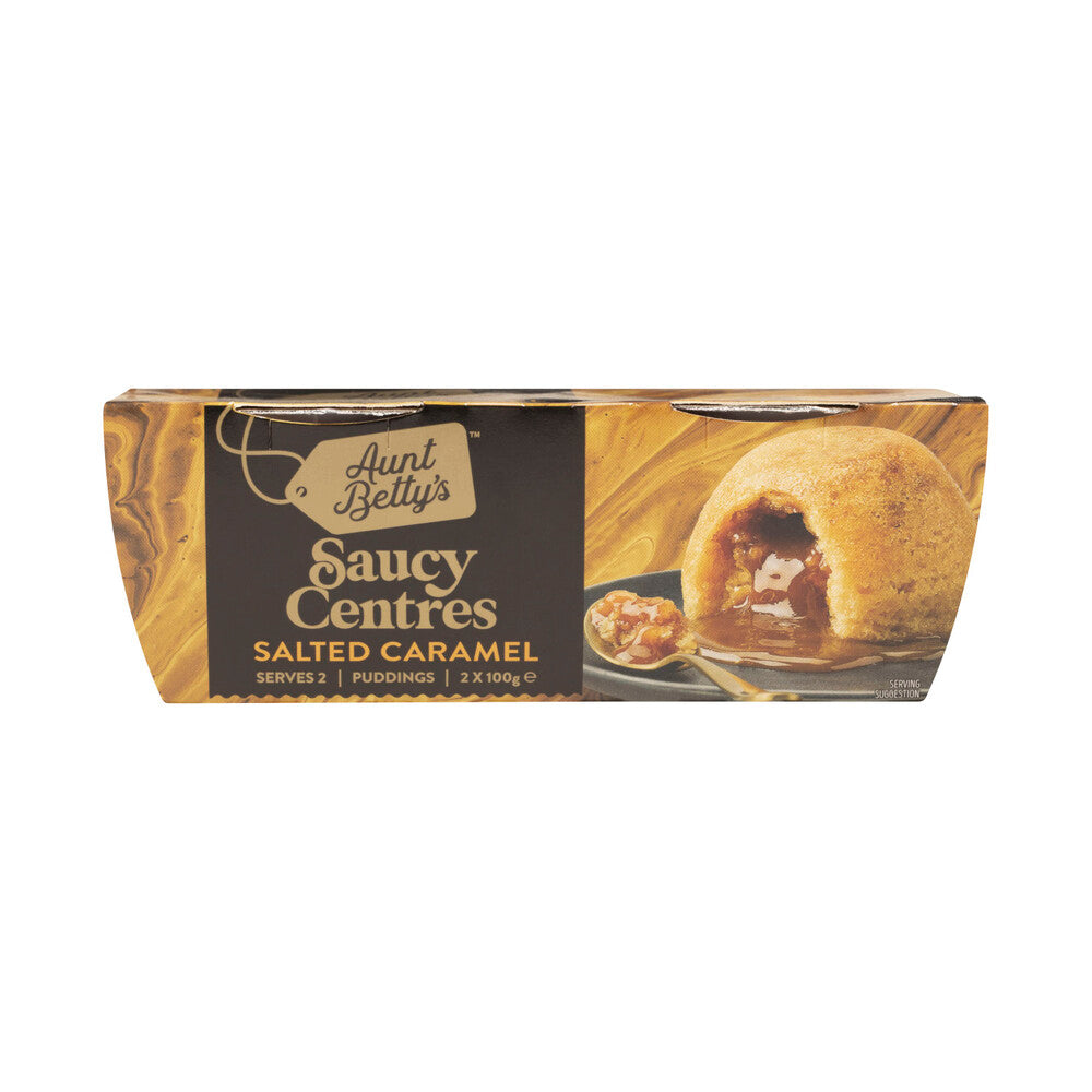 Aunt Betty's Pudding Saucy Centres Salted Caramel 2 Pack - 200g