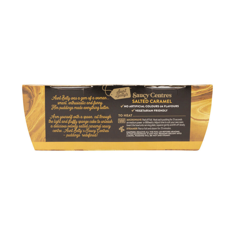 Aunt Betty's Pudding Saucy Centres Salted Caramel 2 Pack - 200g