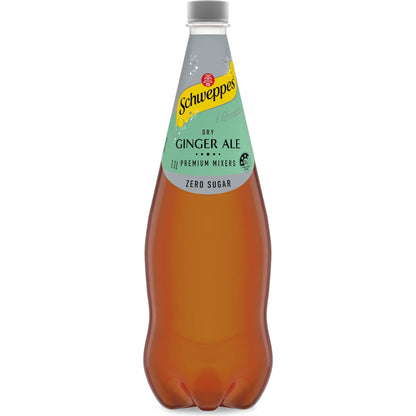 Schweppes Zero Sugar Mixer Dry Ginger Ale 1.1l