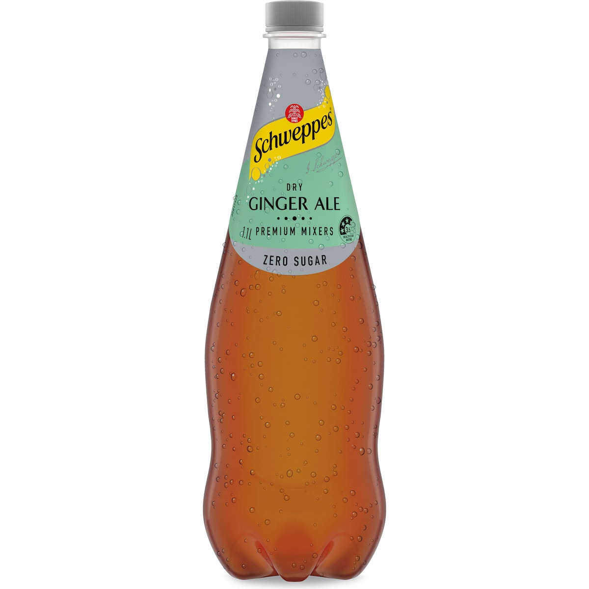Schweppes Zero Sugar Mixer Dry Ginger Ale 1.1l