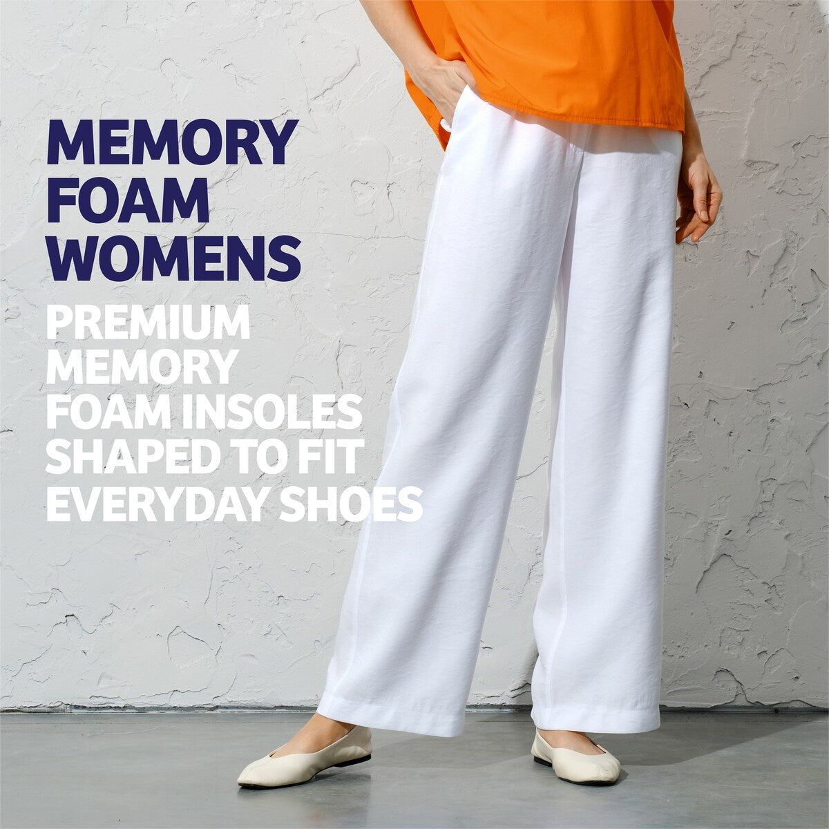 Footcare Memory Foam Insoles Womens 1 Pair
