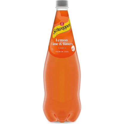 Schweppes Lemon Lime Bitters Soft Drink Mixer Bottle 1.1l