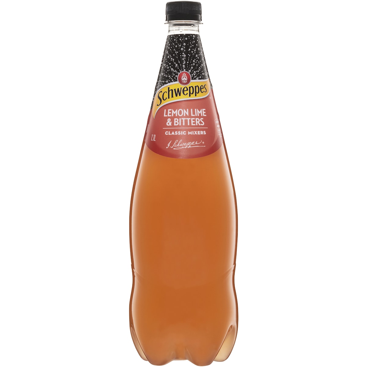Schweppes Lemon Lime Bitters Soft Drink Mixer Bottle 1.1l