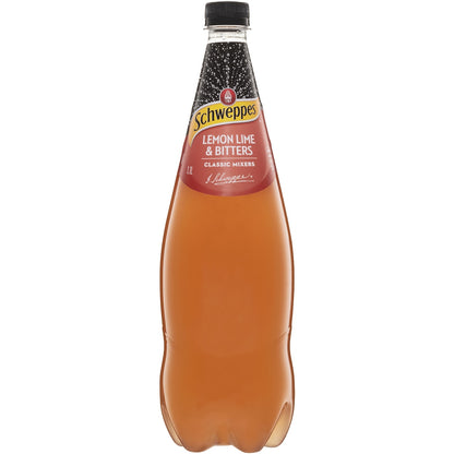 Schweppes Lemon Lime Bitters Soft Drink Mixer Bottle 1.1l