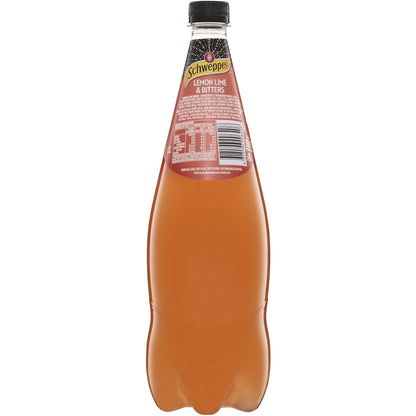 Schweppes Lemon Lime Bitters Soft Drink Mixer Bottle 1.1l